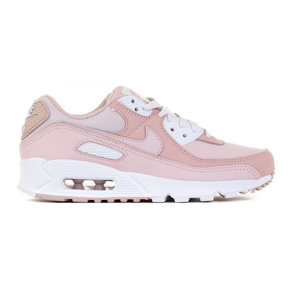 Nike Women's Air Max 90 Pink White Athletic Shoes